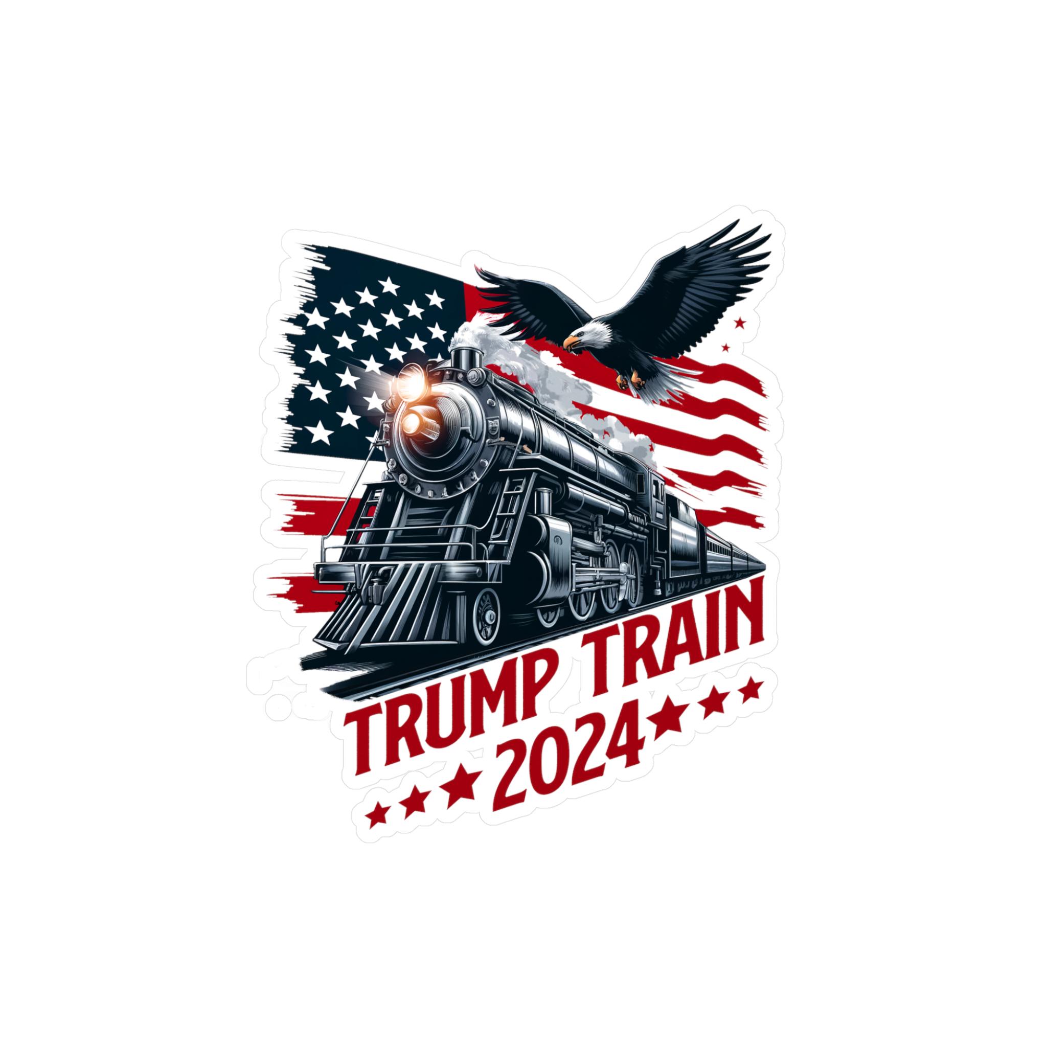 Trump Train 2024 Kiss Cut Sticker Patriotic American Flag & Eagle Decal Pro- trump Election Stickers Conservative Vinyl Decal - Etsy