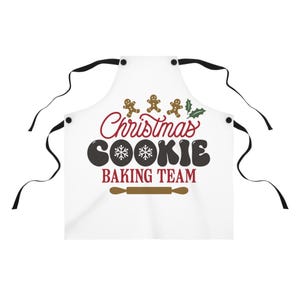 Christmas Cookie Baking Team Apron, Holiday Cooking Kitchen Apron, Funny Xmas Baking Apron, Festive Cooking Apron, Gift for Bakers