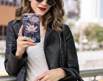 iPhone 17 Case, Tough Cover, Protective, Lotus Blossom Water Reflection Floral Design