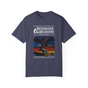 T-shirt unisex tinta in capo con box art D&D BECMI retrò