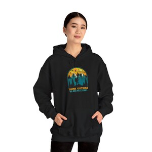 Mountain Silhouette Hiking Hoodie: Adventure Nature Sweatshirt