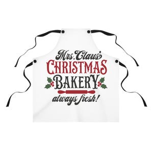 Mrs Claus Weihnachtsbäckerei Schürze - Immer frisch - Urlaub Backgeschenk