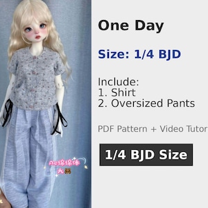 果果 1/4 BJD Doll Dress Pattern - one day - no seam allowance
