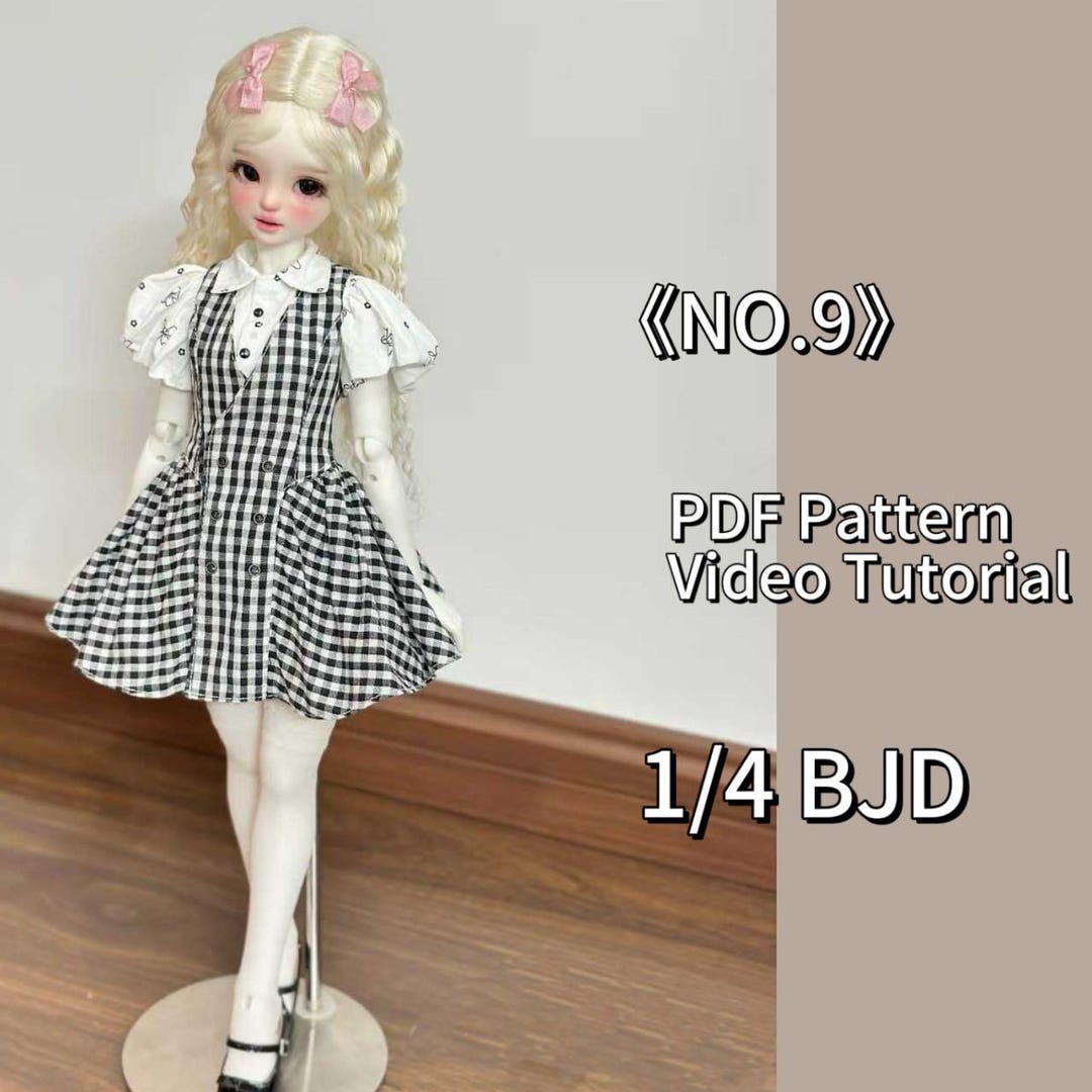 果果 1/4 BJD Doll Dress Pattern - NO.9 - With Seam Allowance - Etsy
