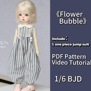 小Mer BJD 1/6 BJD DOLL Patterns- Flower Bubble-no seam allowance included