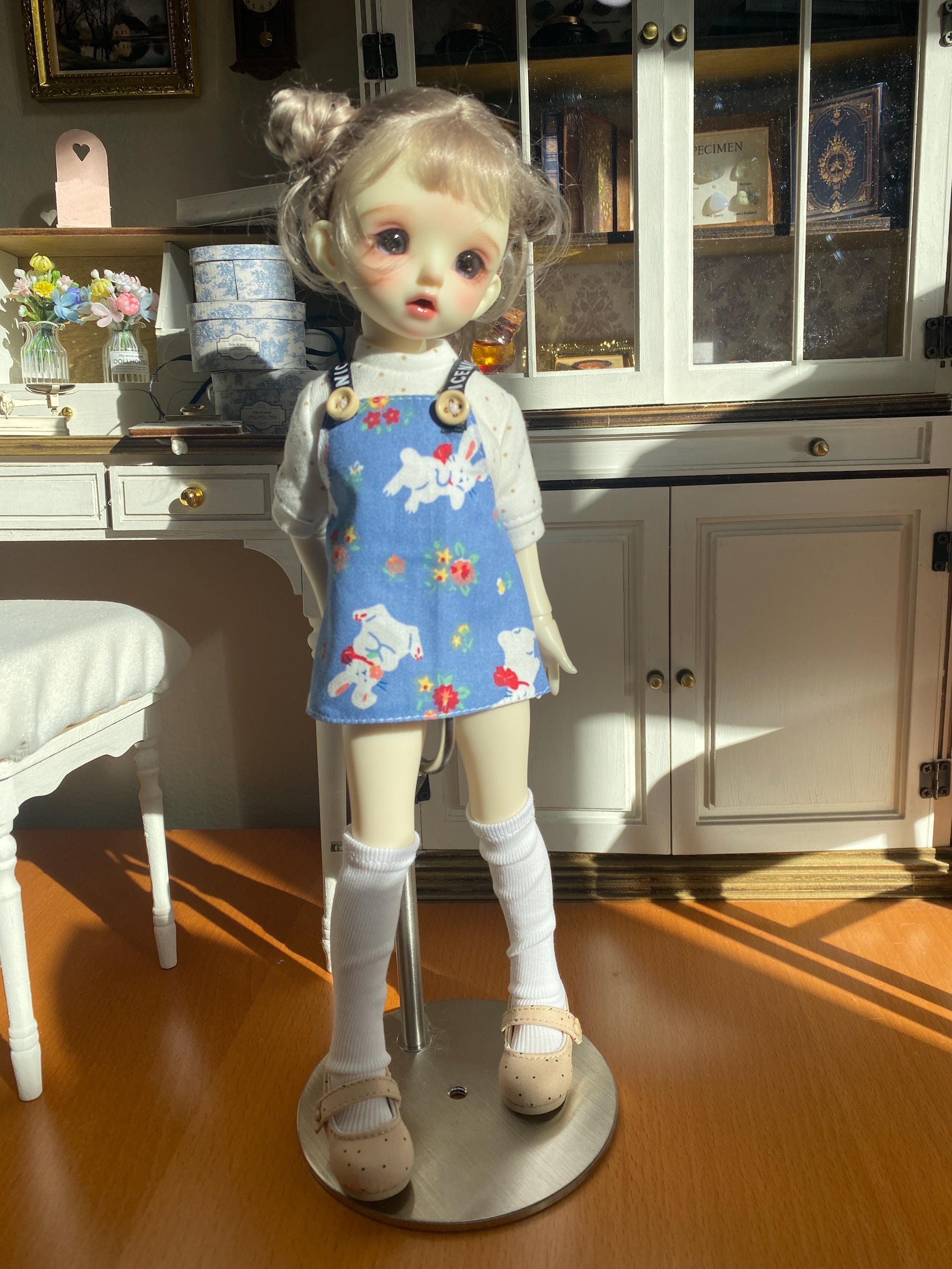 1/4 and 1/4 Puyoodoll Kumako Spring Bunny BJD Outfit Set – Denim