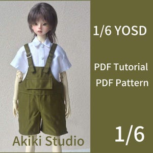 bezugnehmend BJD 1/6 YOSD PUPPE Cloth Patterns -Overall-short version