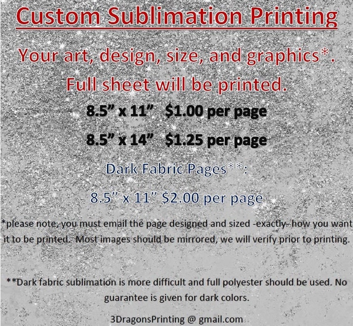 Sublimation Paper for Dark Cotton 