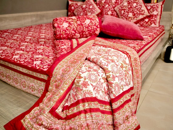 Cotton Razai hand Block Print Razai Blanket Ethnic Winter Warm Razai Quilt Bedspread Razai Coverlat Bed Cover Razai Jaipuri Razai Etsy
