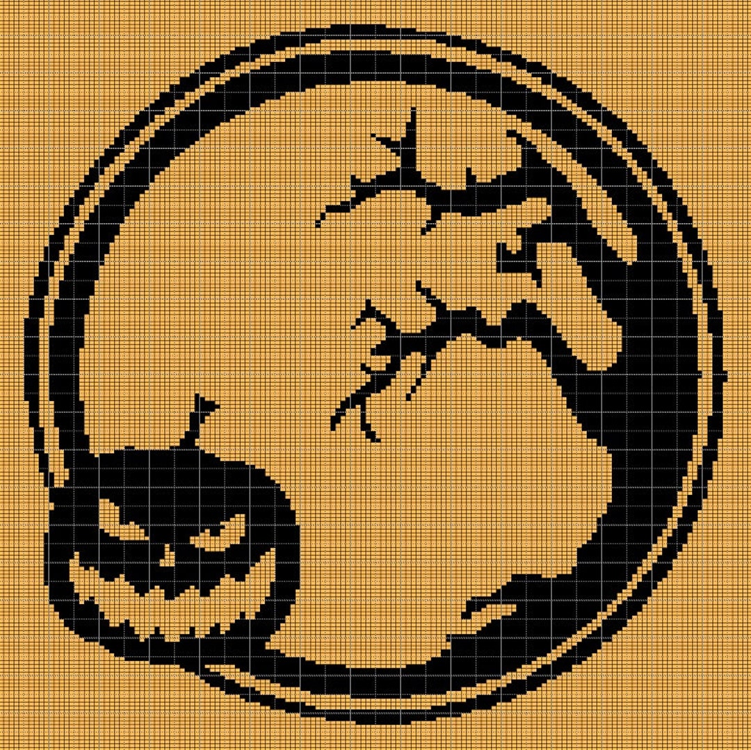 Halloween Crochet Afghan Pattern Graph - Etsy