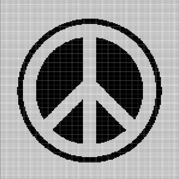 Crochet Peace Sign - Etsy