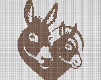 Donkeys crochet afghan pattern graph