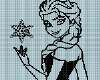 Princess Elsa crochet afghan pattern graph