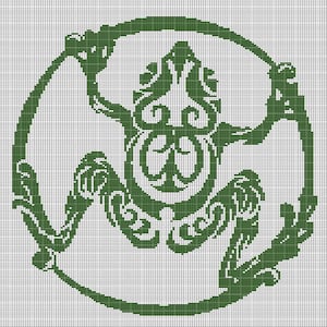 Green frog crochet afghan pattern graph