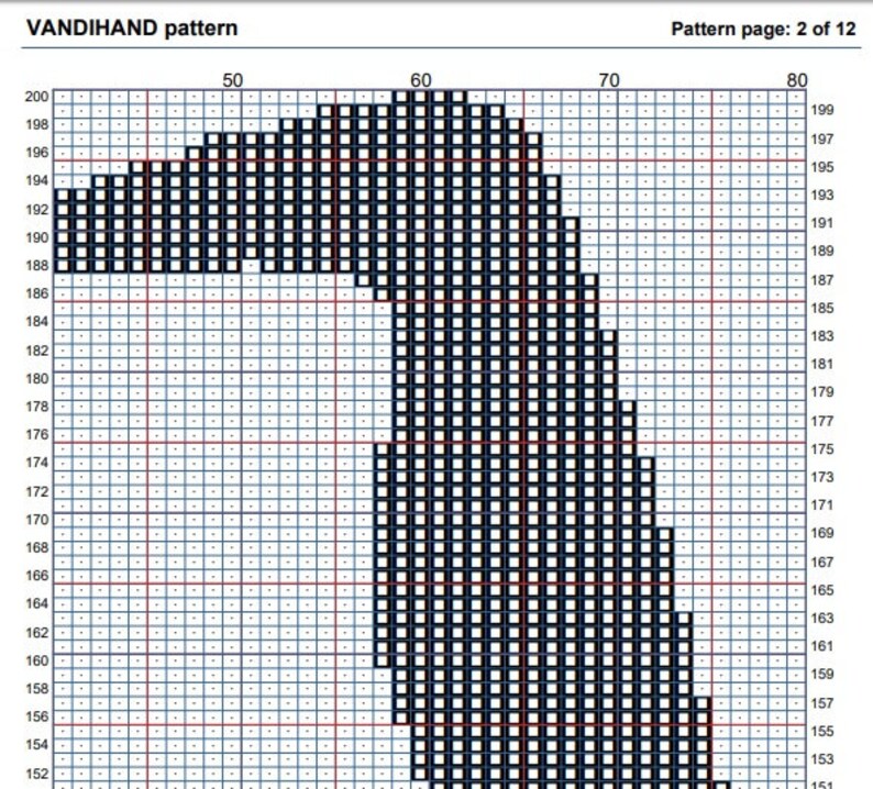 Rabbit Back Crochet Afghan Pattern Graph | Etsy