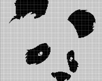 Panda head crochet afghan pattern graph