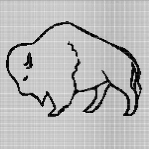 Bison crochet afghan pattern graph