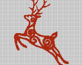 Deer 9 Crochet Afghan Pattern Graph Etsy