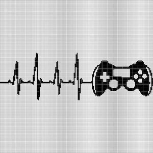 Gamer heartbeat crochet afghan pattern graph