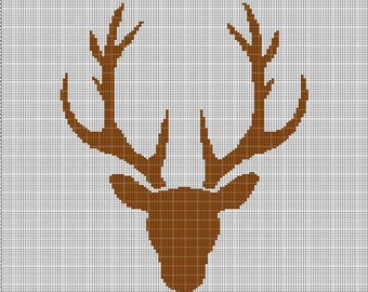 Deer head 2 crochet afghan pattern graph