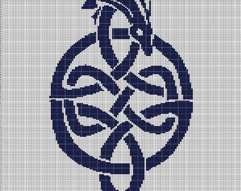 Celtic Dragon crochet afghan pattern graph