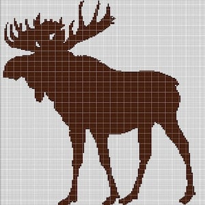Moose crochet afghan pattern graph