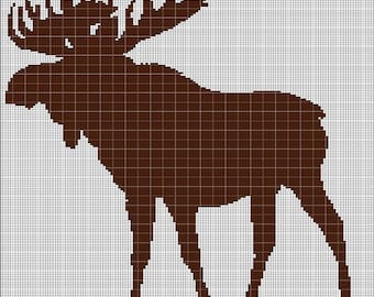 Moose crochet afghan pattern graph