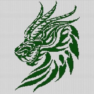 Green dragon crochet afghan pattern graph