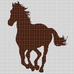 Horse 10 crochet afghan pattern graph