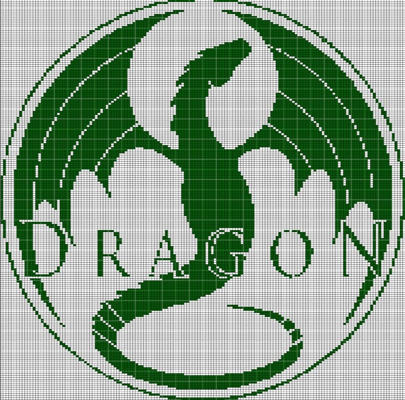 Dragon Crochet Afghan Pattern Graph Etsy