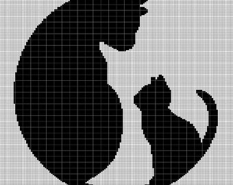 Cats crochet afghan pattern graph