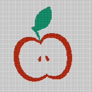 Half apple crochet afghan pattern graph
