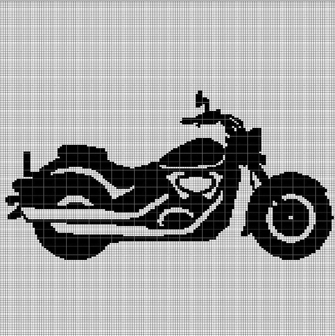 Harleydavidson Crochet Afghan Pattern Graph Etsy