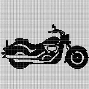 Harley-Davidson  crochet afghan pattern graph