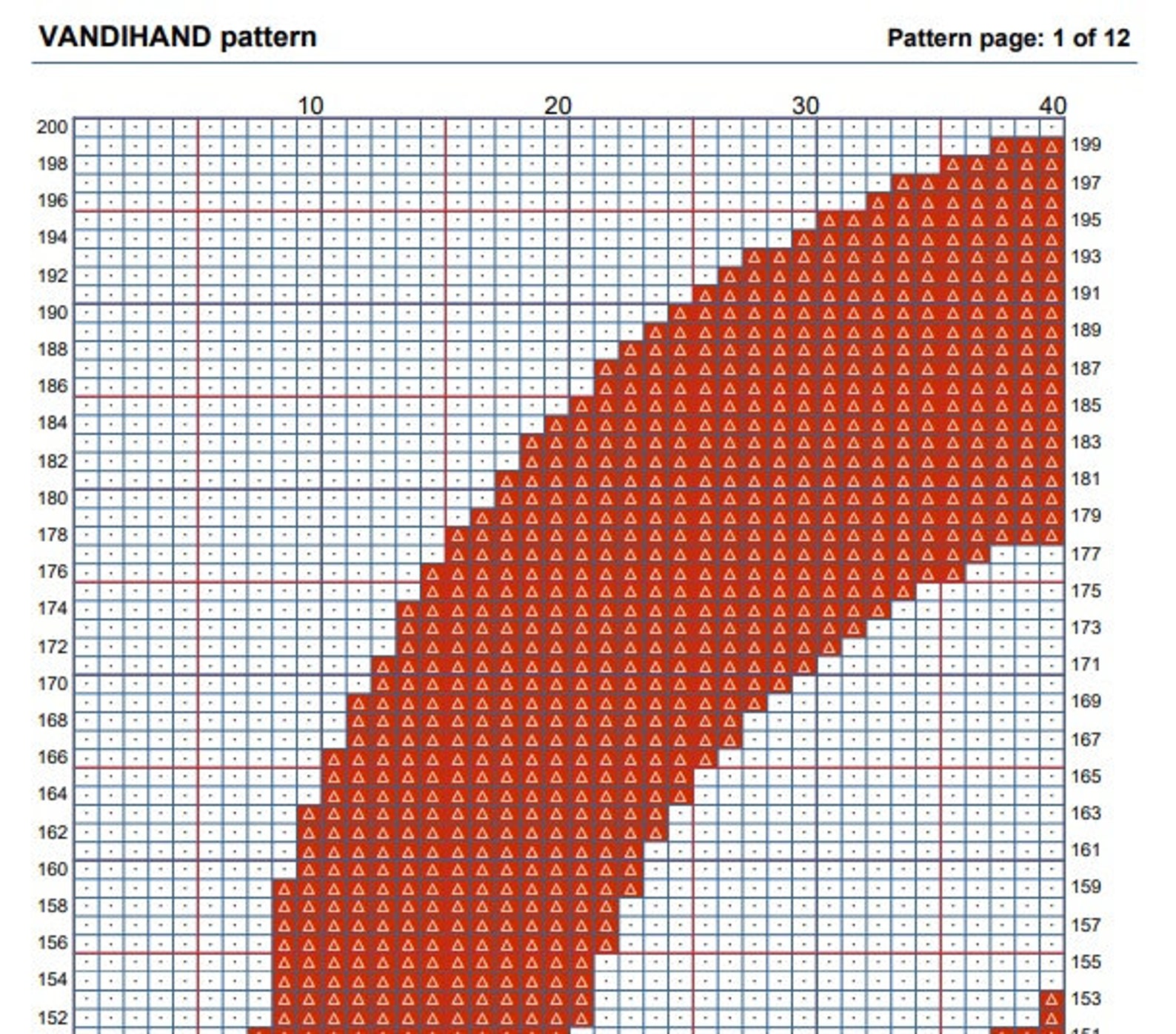 Heart Crochet Afghan Pattern Graph | Etsy