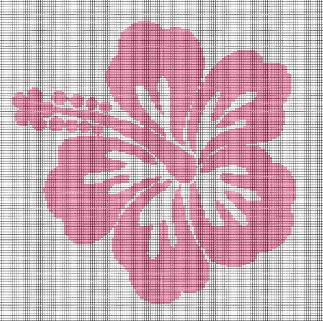 Hawaiian Flower Crochet Afghan Pattern Graph Etsy
