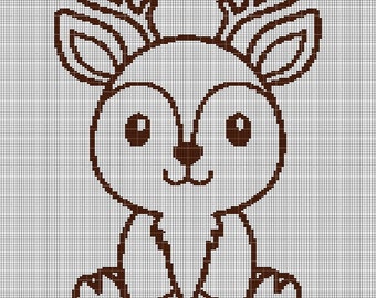 Little deer crochet afghan pattern graph