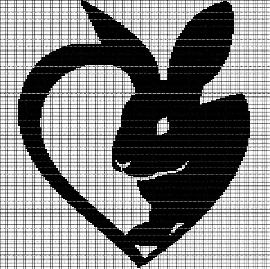 Love Rabbit Crochet Afghan Pattern Graph - Etsy