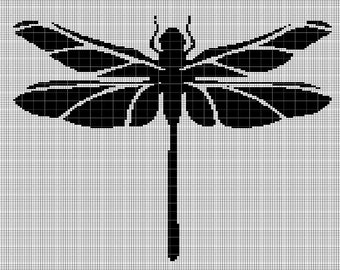 Dragonfly 4 crochet afghan pattern graph