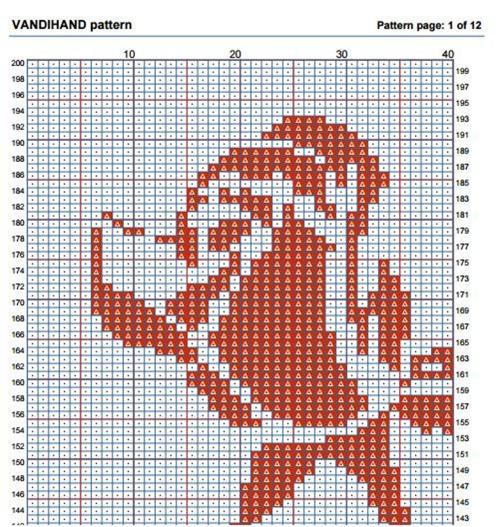 Roses Crochet Afghan Pattern Graph | Etsy