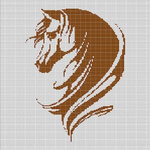 Horse head 9 crochet afghan pattern graph