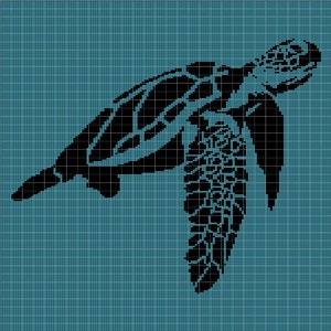 Sea turtle 2 crochet afghan pattern graph