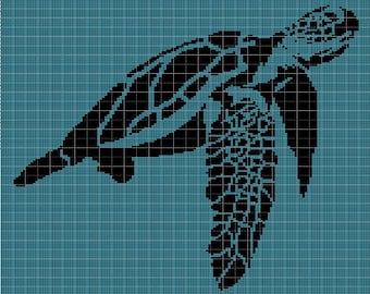 Sea turtle 2 crochet afghan pattern graph