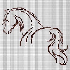 Horse 4 crochet afghan pattern graph