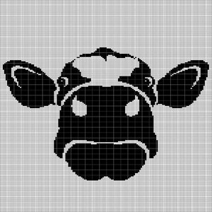 Cow face crochet afghan pattern graph