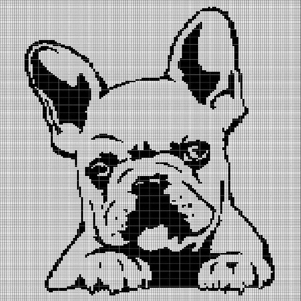 Dog head 8 crochet afghan pattern graph