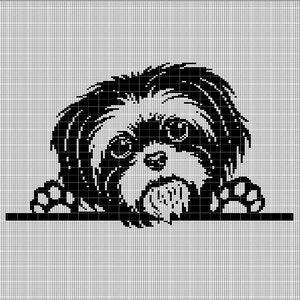 Shih Tzu crochet afghan pattern graph