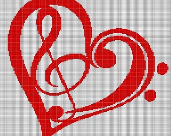 Love music 2 crochet afghan pattern graph