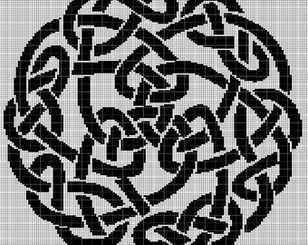 Celtic knot 4 crochet afghan pattern graph