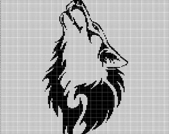 Wolf head crochet afghan pattern graph